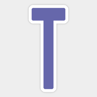 Letter T in Very Peri Periwinkle Sticker